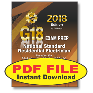 G18 National Standard Residential Electrician ICC Exam 2018 PDF