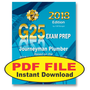 G25 Journeyman Plumber Practice Questions PDF Version 2018